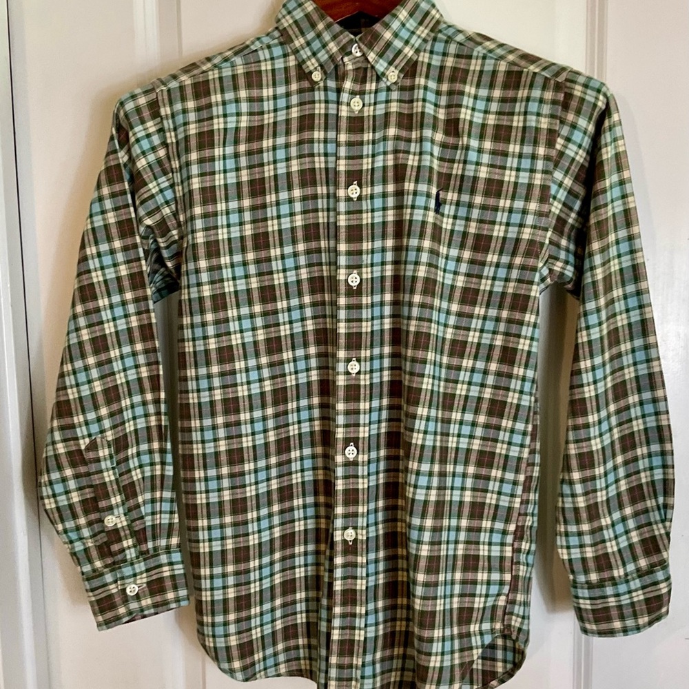 💥🏇Ralph Lauren Boy Plaid Shirt